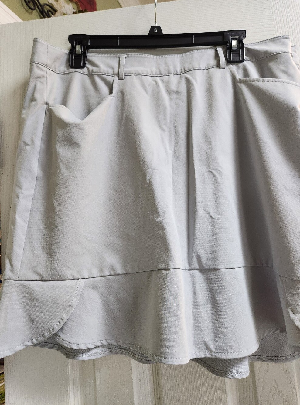 Light Grey Tiered Skort with Pocket Detail